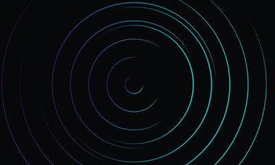 Abstract background with lines in circle. Art design spiral as logo or icon. A black figure on a white background and an equally white figure on the black side.