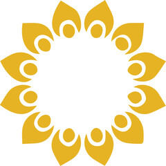 Beautiful flower art and mandala vector design