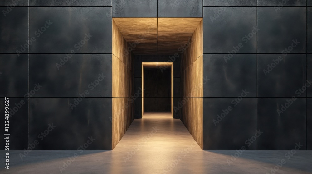 Poster a doorway that leads back to the same room, creating an endless loop of entry and exit