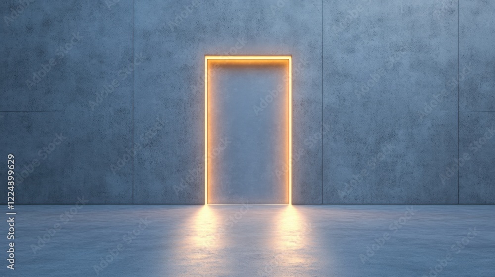 Poster a doorway that leads back to the same room, creating an endless loop of entry and exit, with mysteri