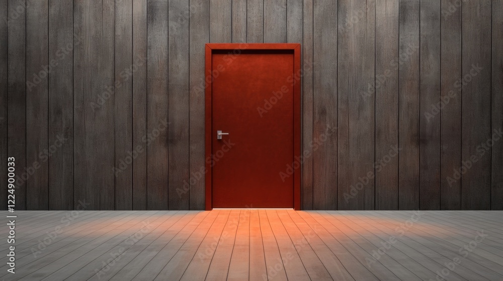 Poster a doorway that leads back to the same room, creating an endless loop of entry and exit
