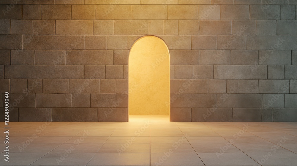 Poster a doorway that leads back to the same room, creating an endless loop of entry and exit