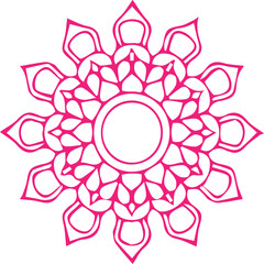 Beautiful flower art and mandala vector design