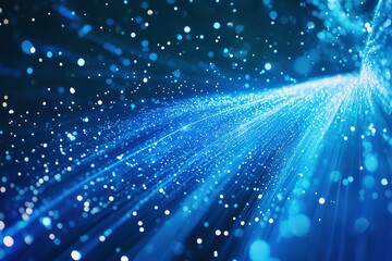 Obraz premium modern conceptual Tech Earth Globalization in 3d Motion Graphic. Concept Transmit Ai Networking on Fiber Optic. Transfer 5g Web Communications Signal on Worldwide