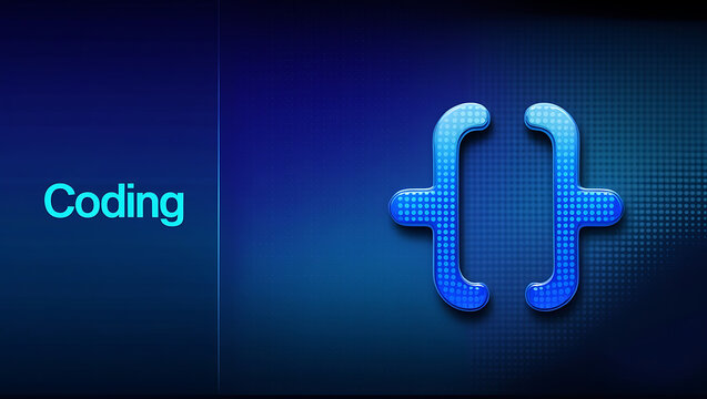 Coding and Programming Concept: Digital Innovation in Software Development,  coding illustration, programming design, web development, artificial intelligence, machine learning.