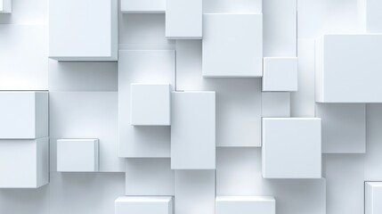 Obraz premium Abstract White Cube Pattern