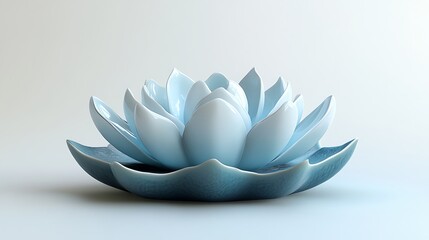 Fototapeta premium Elegant Blue Lotus Flower Sculpture background