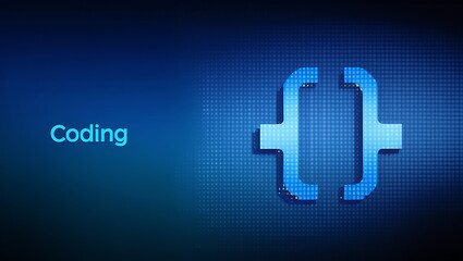 Obraz premium Coding and Programming Concept: Digital Innovation in Software Development, coding illustration, programming design, web development, artificial intelligence, machine learning.