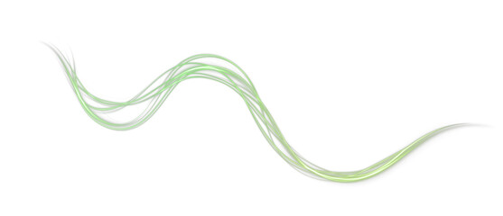 glowing green spiral trail with sparkles and energy bursts—ideal for transparent PNG vectors, abstract motion effects, or futuristic and magical visual designs.