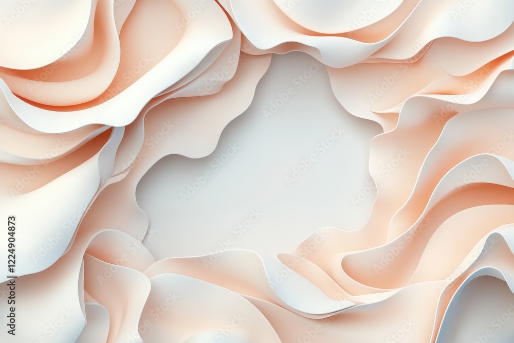Poster soft, layered abstract background with gentle curves and a light color palette, perfect for modern d