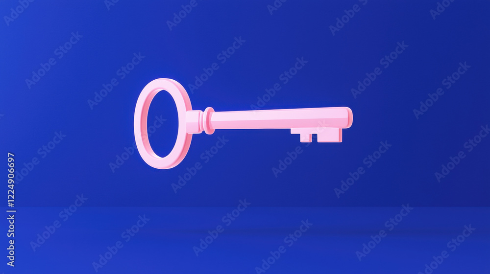 Poster unsolved mysteries, illustration, a whimsical image of a mysterious key floating in mid-air, radiati