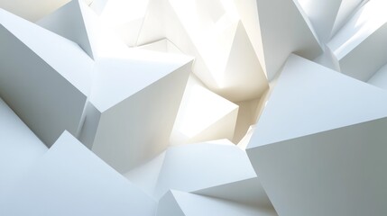 Abstract White Geometric Shapes