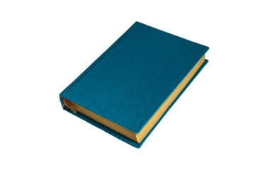 A blue book. Isolated background.