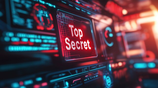 Futuristic Interface with Top Secret Display - Powered by Adobe