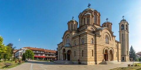 Fototapeta premium Serbian Orthodox Church, Kragujevac, Central Serbia - High-Resolution Stock Photo