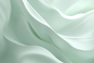 Obraz premium Soft, flowing white fabric creating gentle waves, with subtle light reflections in the background