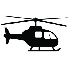 Helicopter silhouette vector Stock vector black color.