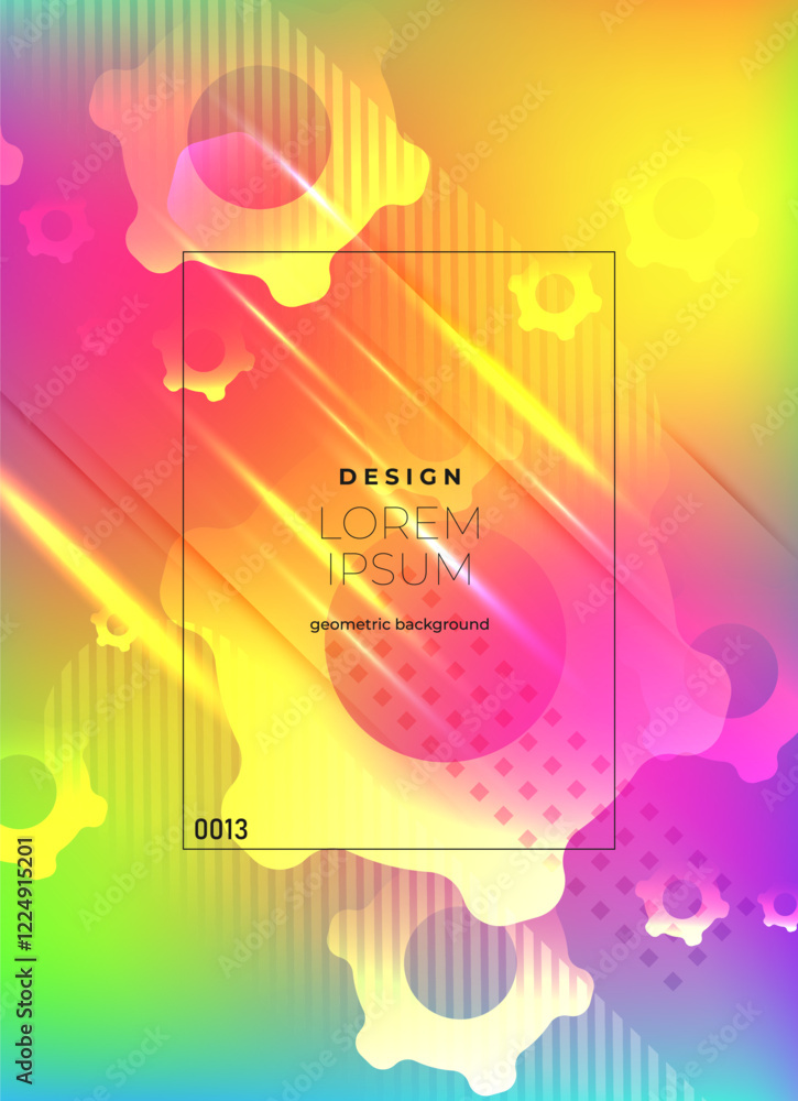 Aufkleber flat vector. minimal geometric background. dynamic shapes composition. eps10 vector.