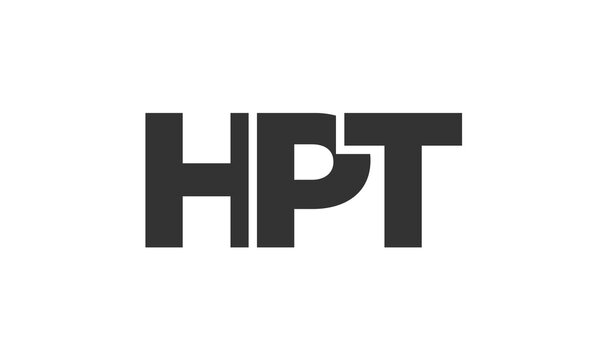 HPT logo design template with strong and modern bold text. Initial based vector logotype featuring simple and minimal typography. Trendy company identity.