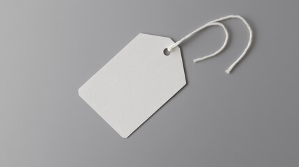 Blank White Tag with String