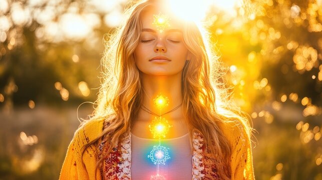 aura gloves on the back ground of a person. Selective focus.