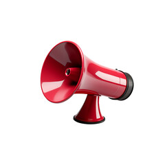 Red megaphone isolated on transparent background