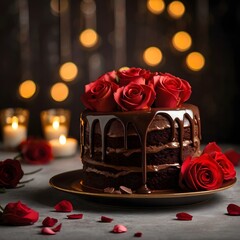 cake with roses