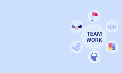 Teamwork concept showing partnership, idea, and success