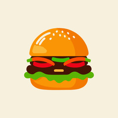 burger Logotype for restaurant or cafe or fast food. Vector illustration, Fast food logo