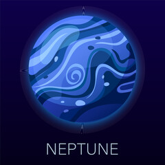 vector illustration of planets. Studying the location of planets and space, solar system. Science poster and education.