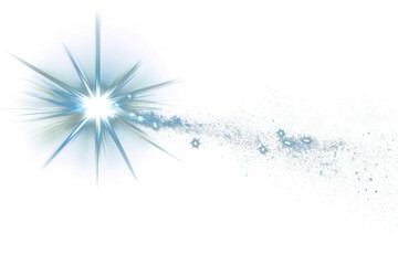 Fototapeta premium PNG Radiant starburst with trailing sparkles