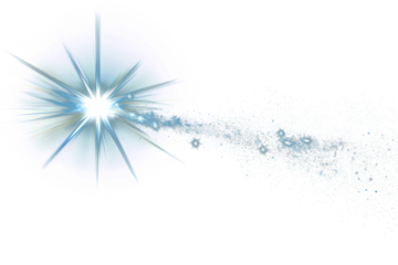 PNG Radiant starburst with trailing sparkles