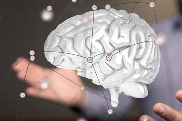 medical on hospital background, medical technology network concept