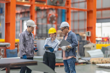 Client Consultation at Metal Sheet Factory