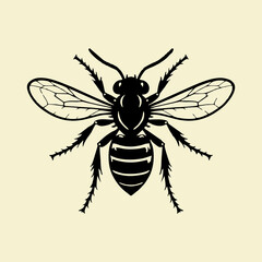 Hornet Vector Illustration Fill and Outline Isolated 