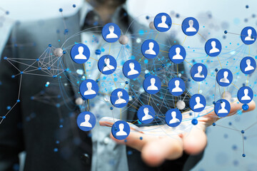 conference team work connection digital concept