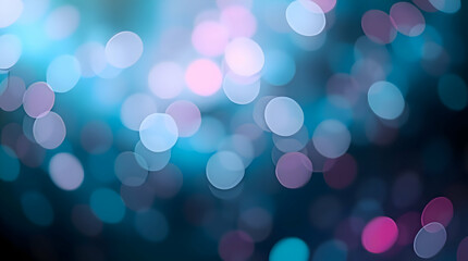 Vibrant Colorful Bokeh Lights on a Dark Background