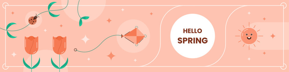 Hello Spring banner design