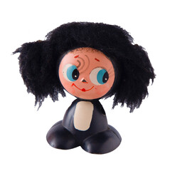 Cheburashka Vintage Toy Figurine isolated on white background