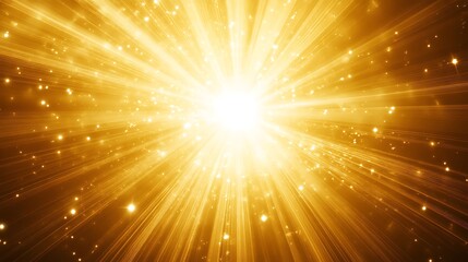 Fototapeta premium Golden Radiance Exploding Bright Light Rays