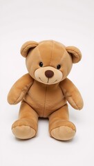 Obraz premium Isolated brown teddy bear baby toy in a plain background format