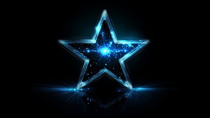 shining star on a black background. a nice wall paper