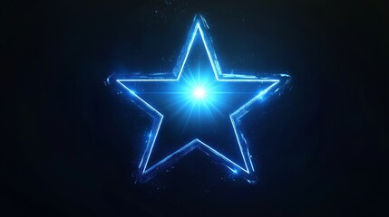 shining star on a black background. a nice wall paper