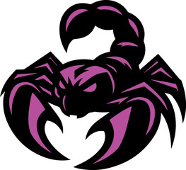 Colorful Scorpion Mascot Logo Icon – Aggressive and Stylized Vector Illustration