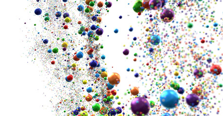 Confetti, paper triangle on the floor, fancy, colorful, celebration party