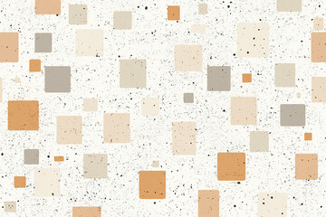 Abstract pattern of scattered squares in various colors on a textured background, ideal for design use