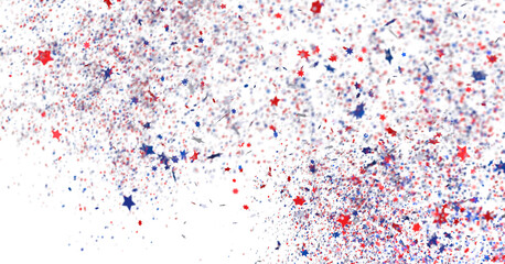 stars confetti on american independence day
