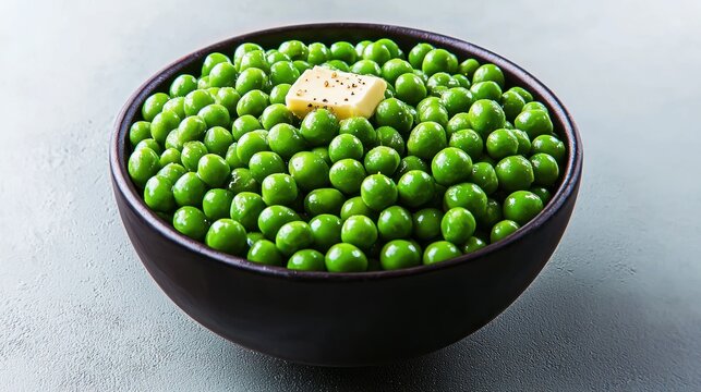 Fresh Green Peas in a Bowl