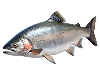 Naklejka premium salmon fish on white background