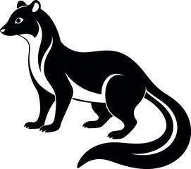 weasel silhouette vector animal silhouette weasel